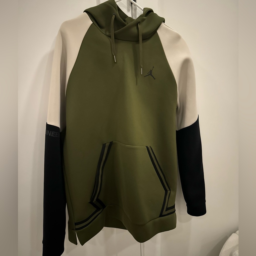 Nike Jordan Jumpman Flight Tech Diamond Hoodie Jacket Olive AA1488-395